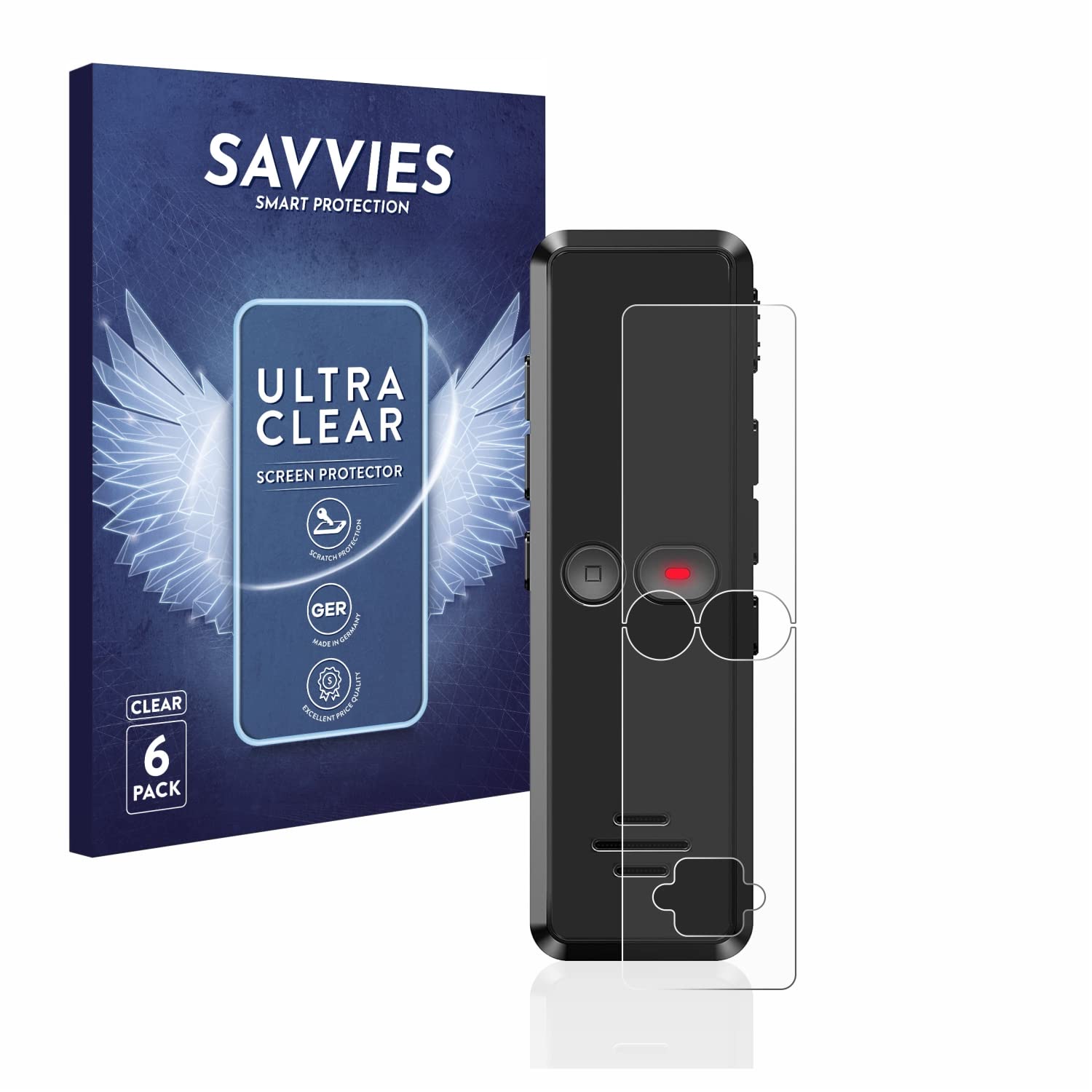 Savvies Screen Protector compatible with Tschisen v90 Protection Film Clear 6-Pack