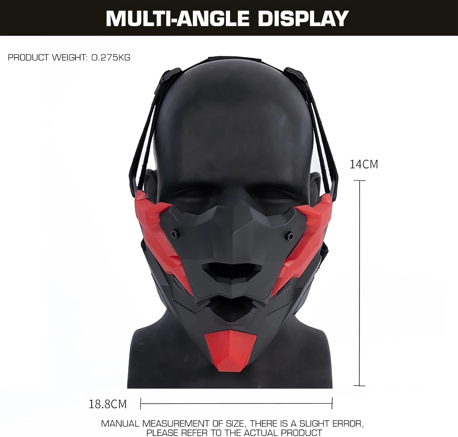 Airsoft Half Face Masks Tactical Face Protection Mesh Mask for Men/Women Halloween Paintball CS Hunting