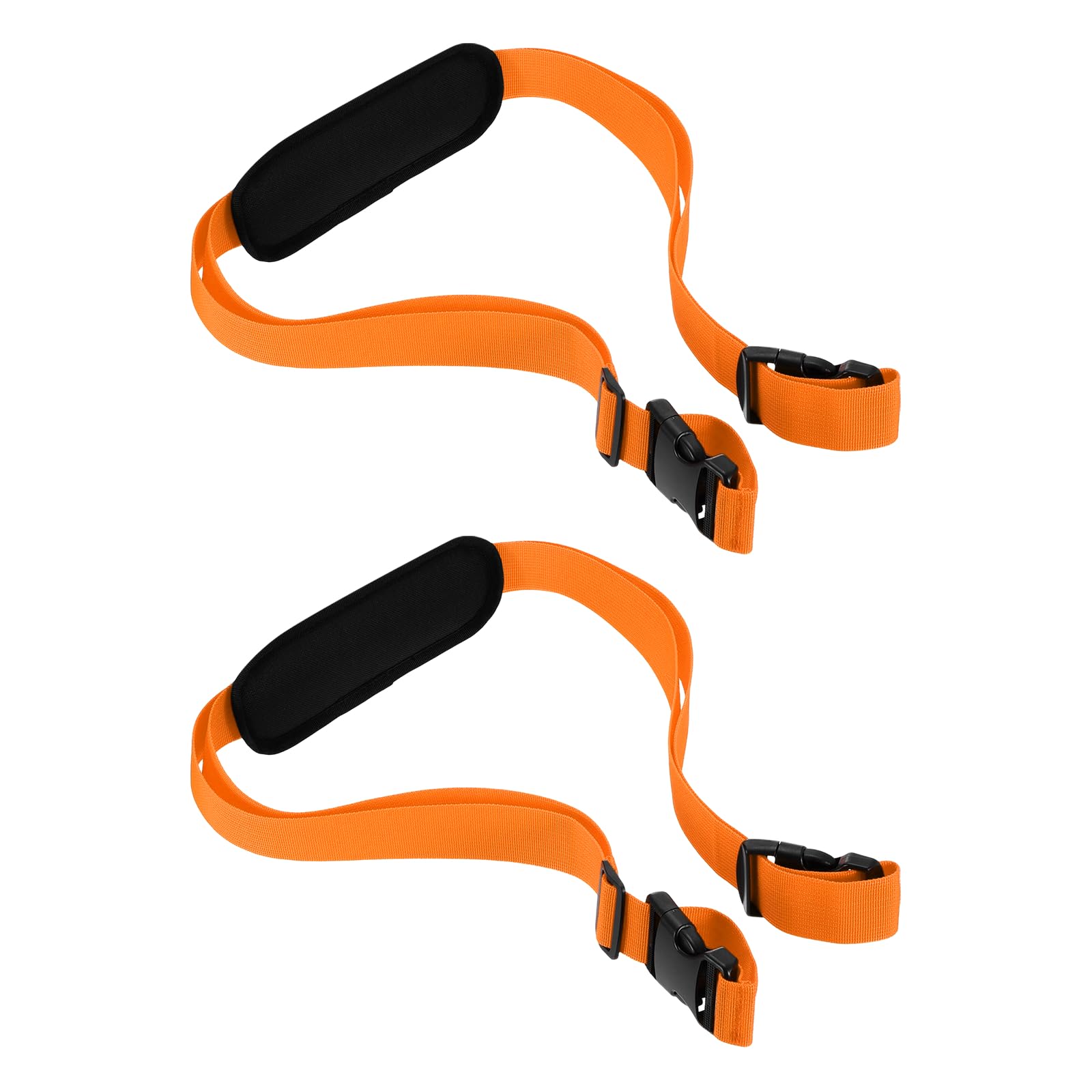 YELARXI Adjustable Beach Chair Carry Straps, Heavy Duty Replacement Universal Shoulder Straps for Folding, 2 Pack & Orange - Fitting for (Camping/Picnics/Backpacking/Outdoor)