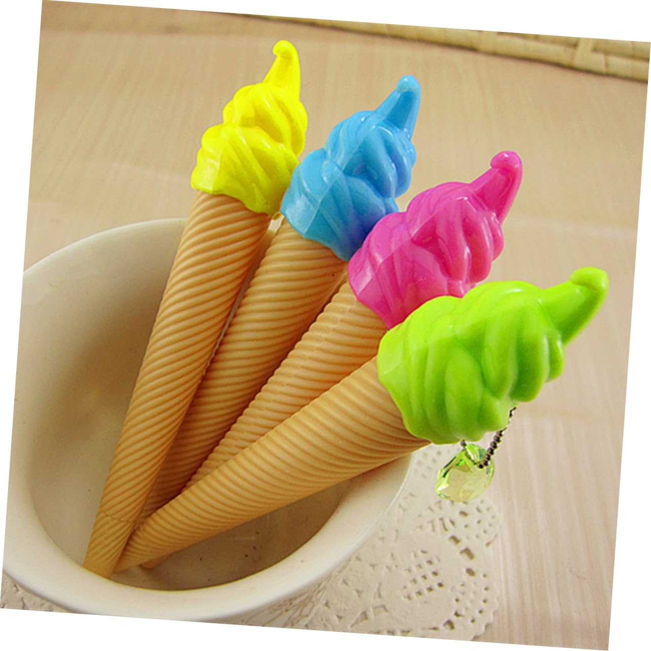TEHAUX 48 Teiliges Eiscreme Gelstifte Kreative Schreibstifte mit Glatter Tinte Bunte Schul und Büro Gelschreiber für Jugendliche Zufällige Farben Zufällige Farbe