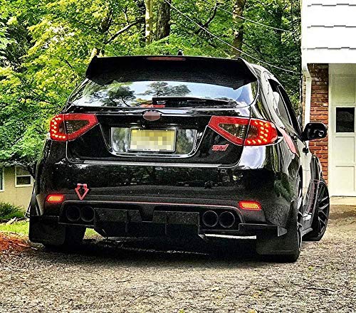 Ijdmtoy Smoked Lens 26-Smd Led Bumper Reflector Lights Compatible With Subaru 2008-14 Wrx/Sti, 08-Up Impreza, 13-Up Xv Crosstrek, Function As Rear Fog, Tail/Brake Lamps #TOP4