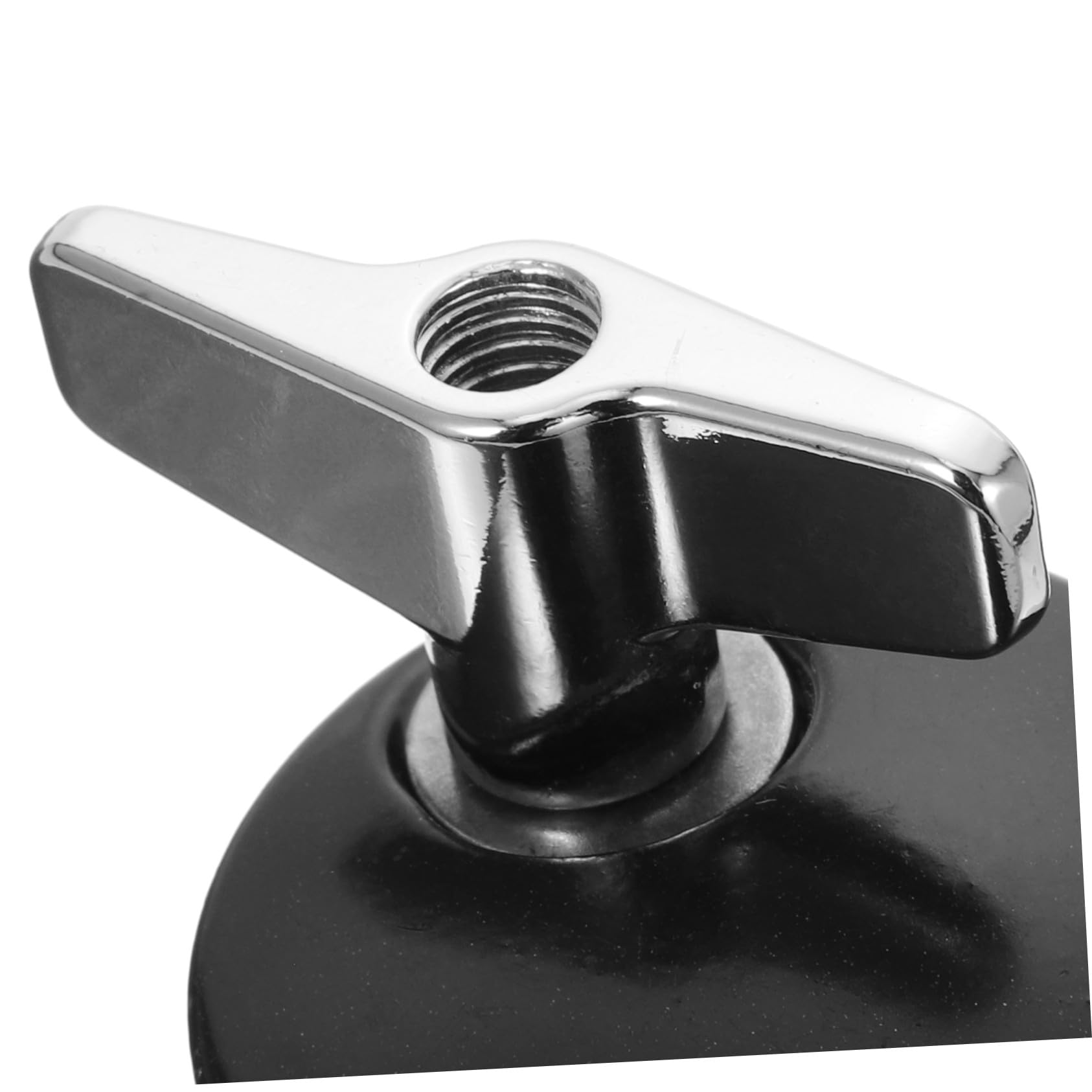 iplusmile Soporte de Montaje para Base Pata de Tom Negro de Hierro Niquelado Función de Ajuste para Kit de Batería en Escenario o Estudio