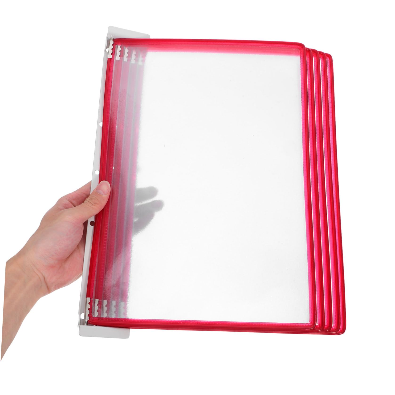 Hemobllo Organizzatore da Parete per Documenti A4 in Plastico Trasparente 5 Pagine, Porta Cartelle Sospeso per Ufficio e Scuole Durante Riunioni