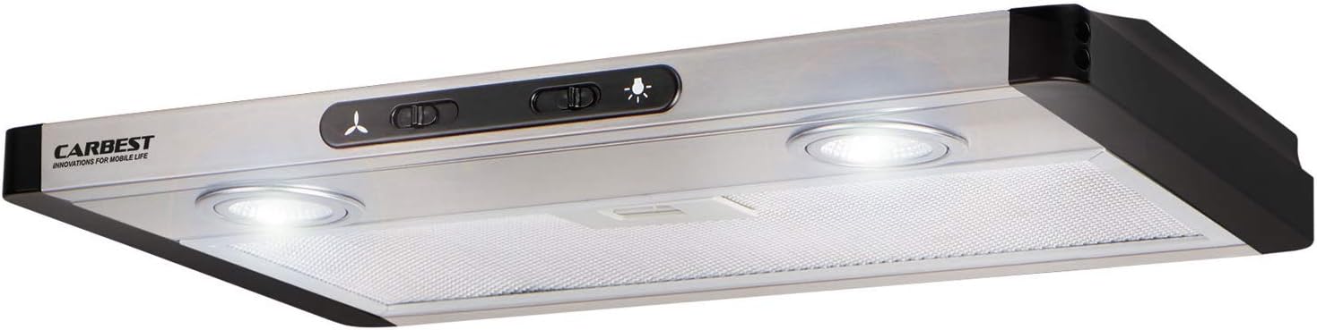 ముందు view of the Carbest range hood