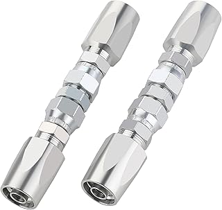 2PCS 1/2'' Reusable Hydraulic Fittings, Size #08 Single Wire Hydraulic Hose Repair Kit