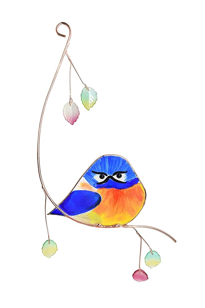 PLIGREAT Owl Suncatchers Stained Hanging Suncatcher Colorful Owl Window