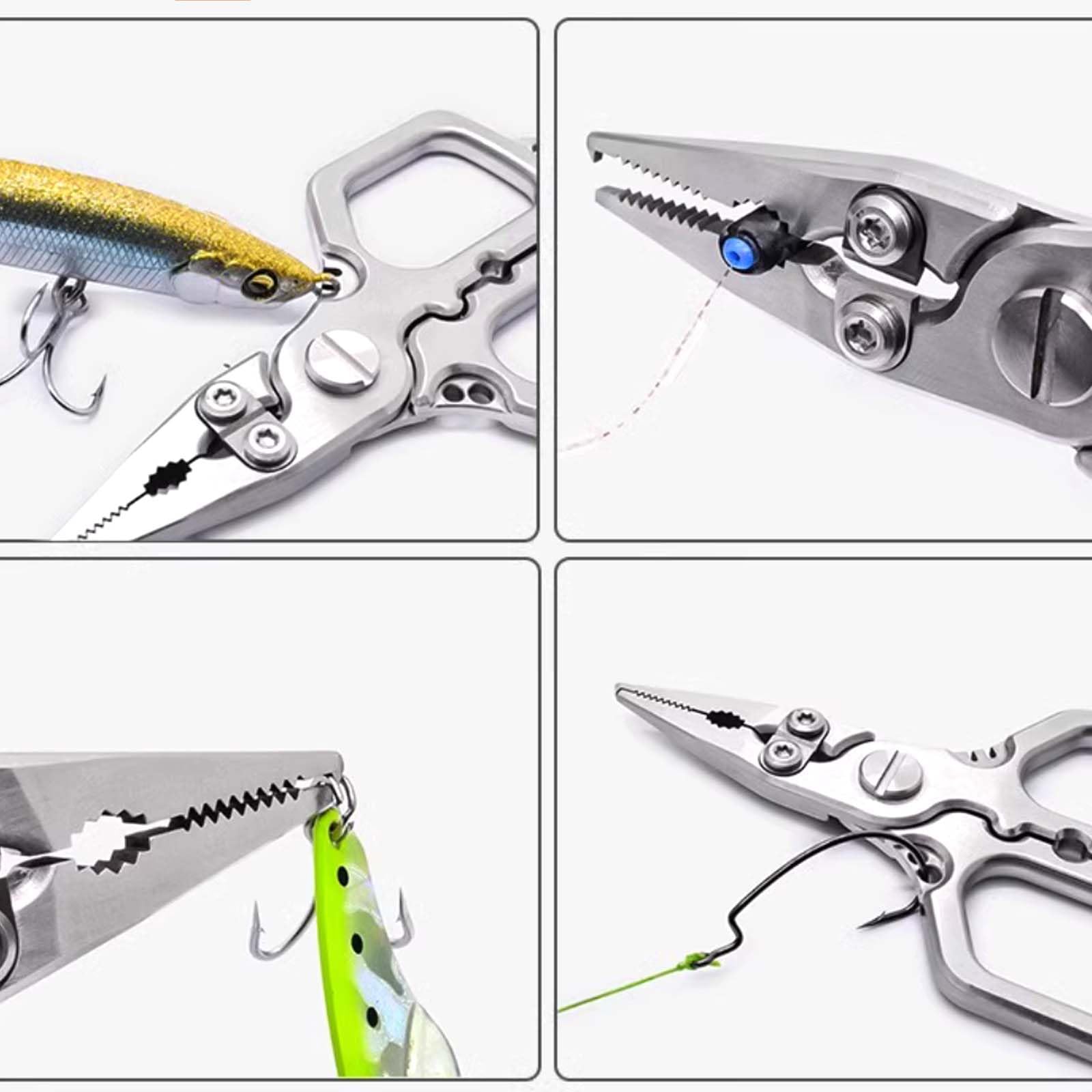 Pinza per Esca da Pesca in Acciaio Inossidabile Forbici da Pesca Multifunzione Gancio da Taglio