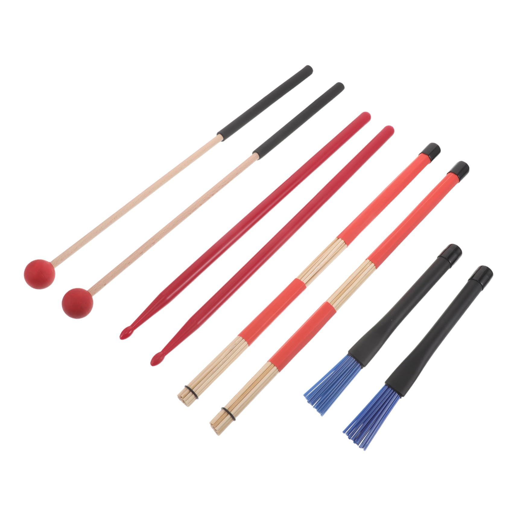 ERINGOGO wymiana szczotki bębnowej zestaw pałeczek perkusyjnych Zastępca podumia torba na perkusję obudowa Drumstick Organizator Drumstick Narzędzia perkusyjne tkanina drewniana Red