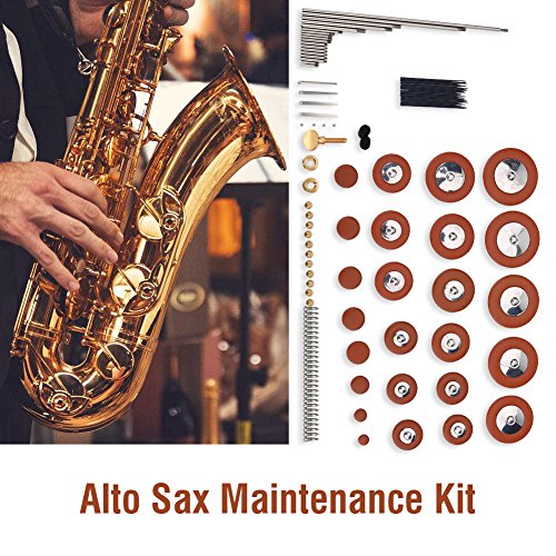 image for SolUptanisu Saxophone Pad Set Sax Repair Maintenance Kit Wind Musical 