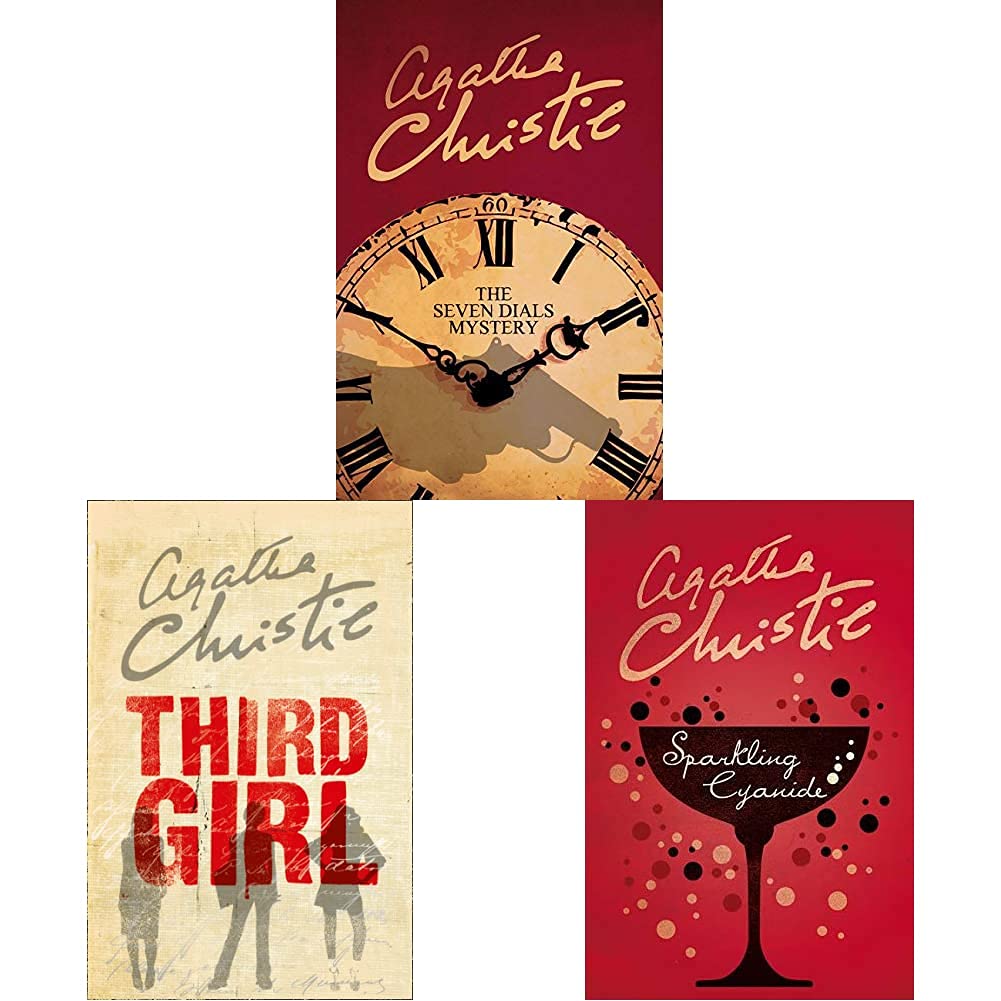 The Seven Dials Mystery+Third Girl (Poirot)+Sparkling Cyanide(set of 3 books)