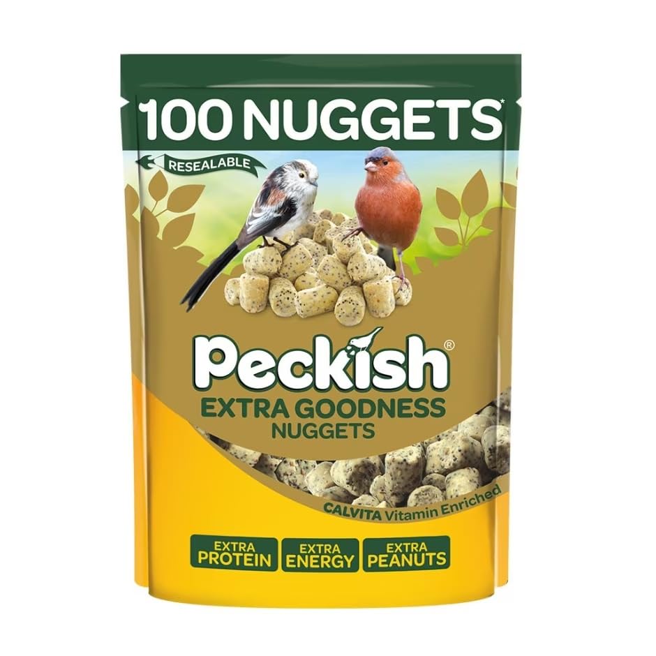 Peckish Extra Goodness Suet Nuggets, High in Energy, with Calvita Vitamin Enrichment (100 Nuggets)