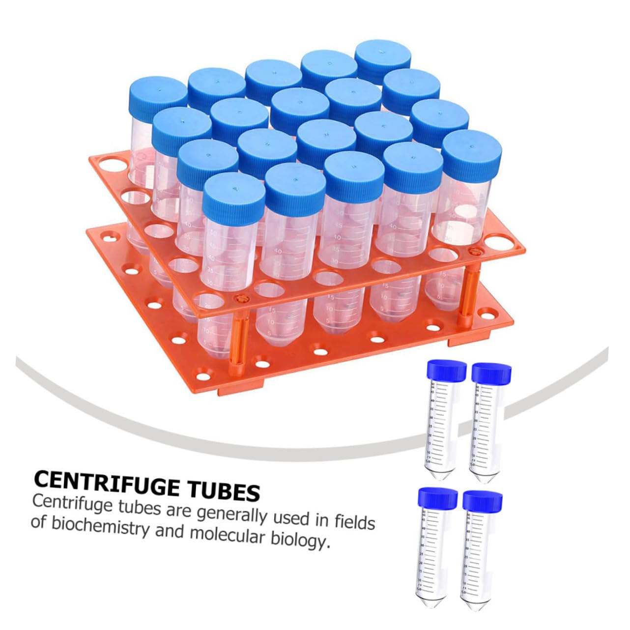Tubo Centrifugo Conico 50ml in Plastica con Tappo a Vite