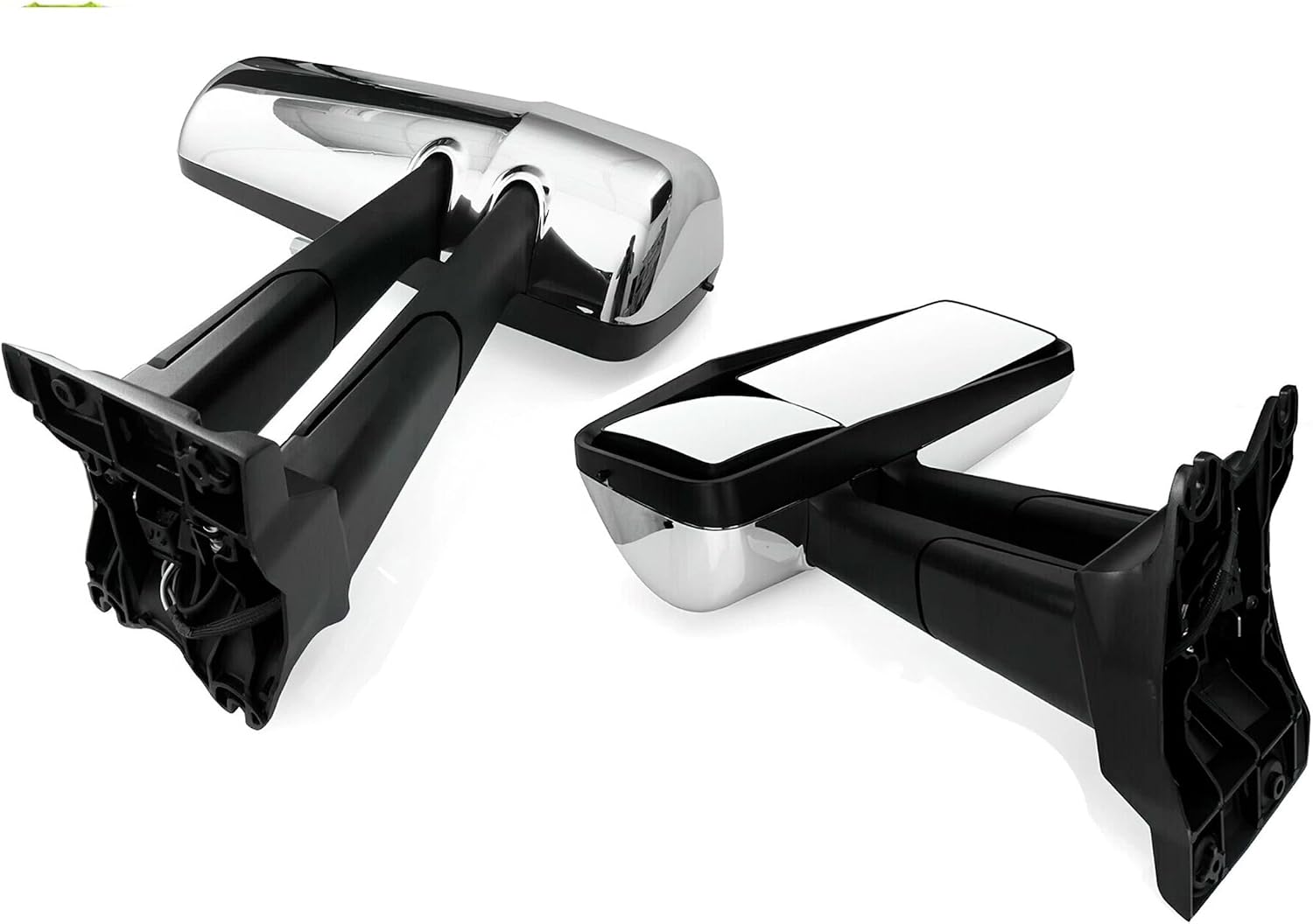 KOZAK Chrome Finish Door Mirror With Arms (Left Driver Side) Compatible with Kenworth T680 2022+ New Gen PLUS Logo, 2x22" Windshield wipers and Vest