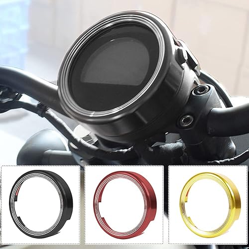 Lorababer Cubierta de anillo de instrumento para medidor de aluminio para motocicleta, bisel Speedo Tacho, cubierta clásica compatible con H-onda