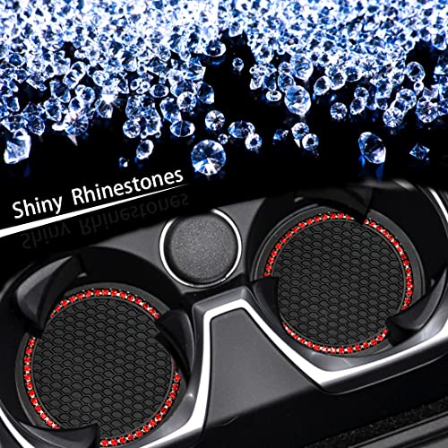 2 Pack de posavasos para carro con brillo negro y rojo miniatura 2