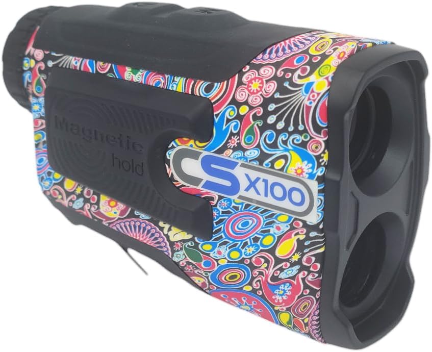 Rangefinder with Slope Switch, Hydro-Graphic Art Patterns, Magnetic, 700 Yards Laser Golfing Range Finder, Cart Magnet, Flag Locking Vibration, 7X Magnification
