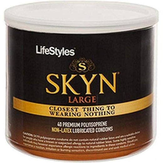 Paradise Products Lifestyles Skyn Large Non-Latex Condoms Bowl, 40 Count