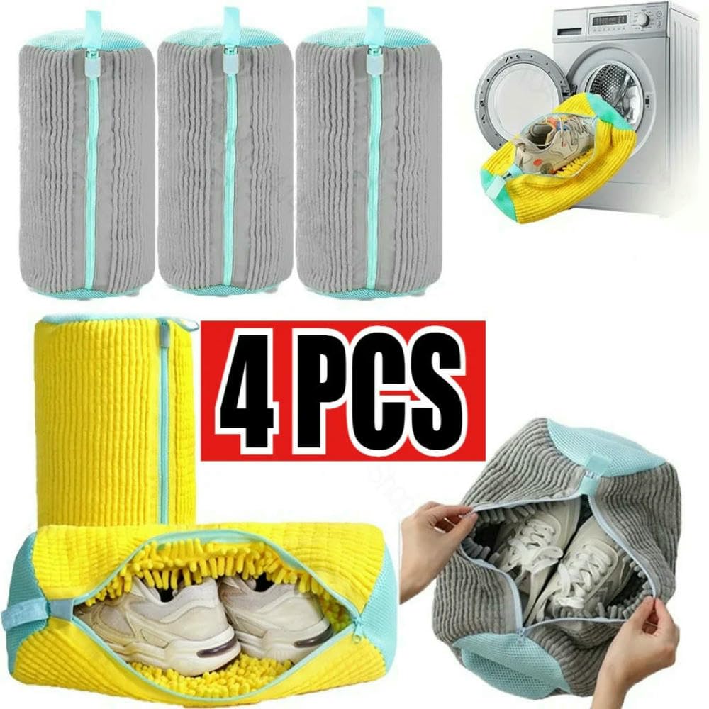 ZBDP - Borsa da bagno in rete resistente, con cerniera, ricca lanugine all'interno, protegge le scarpe da ginnastica, casual, in lavatrice, asciugatrice, organizer da viaggio
