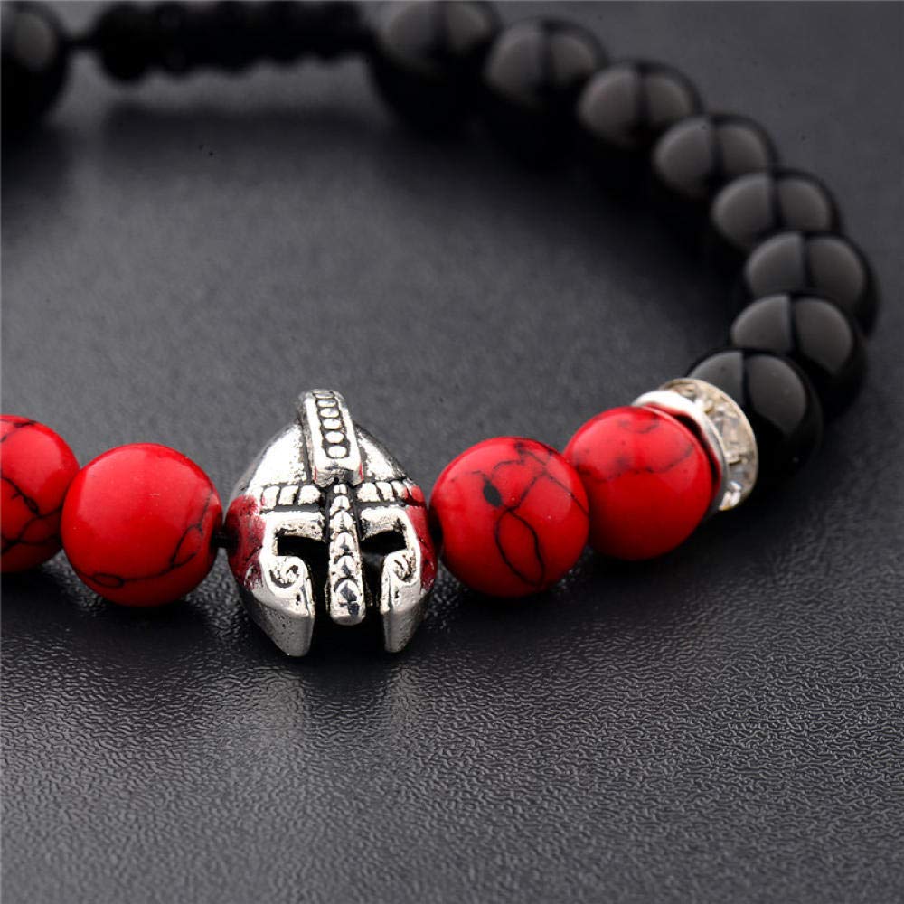 Steinarmband, Naturstein gewebtes Perlen Armband Mode Vulkanstein Achat Perlen Seil Elastisches Armband Natursteinhelm Accessoires Perlen Armband Personalisierte Kleidung Accessoires Schmuck Schmuck