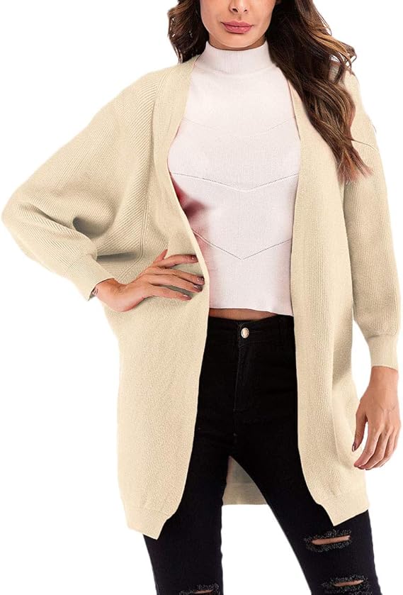 Damen Winter Cardigan - Elegante Strickjacke Mit Kapuze