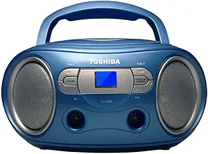 Toshiba TY-CRS9(L) Portable CD Boombox with Am/FM Stereo and Aux Input Blue