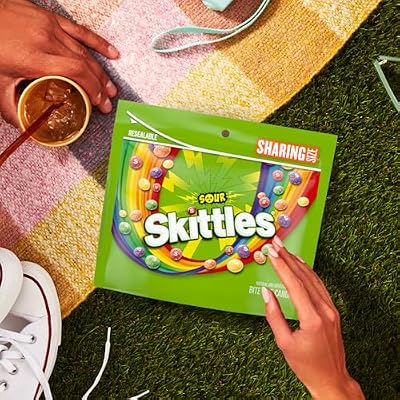 SKITTLES Sour Chewy Candy, Share Size, 13.7 Oz Bag