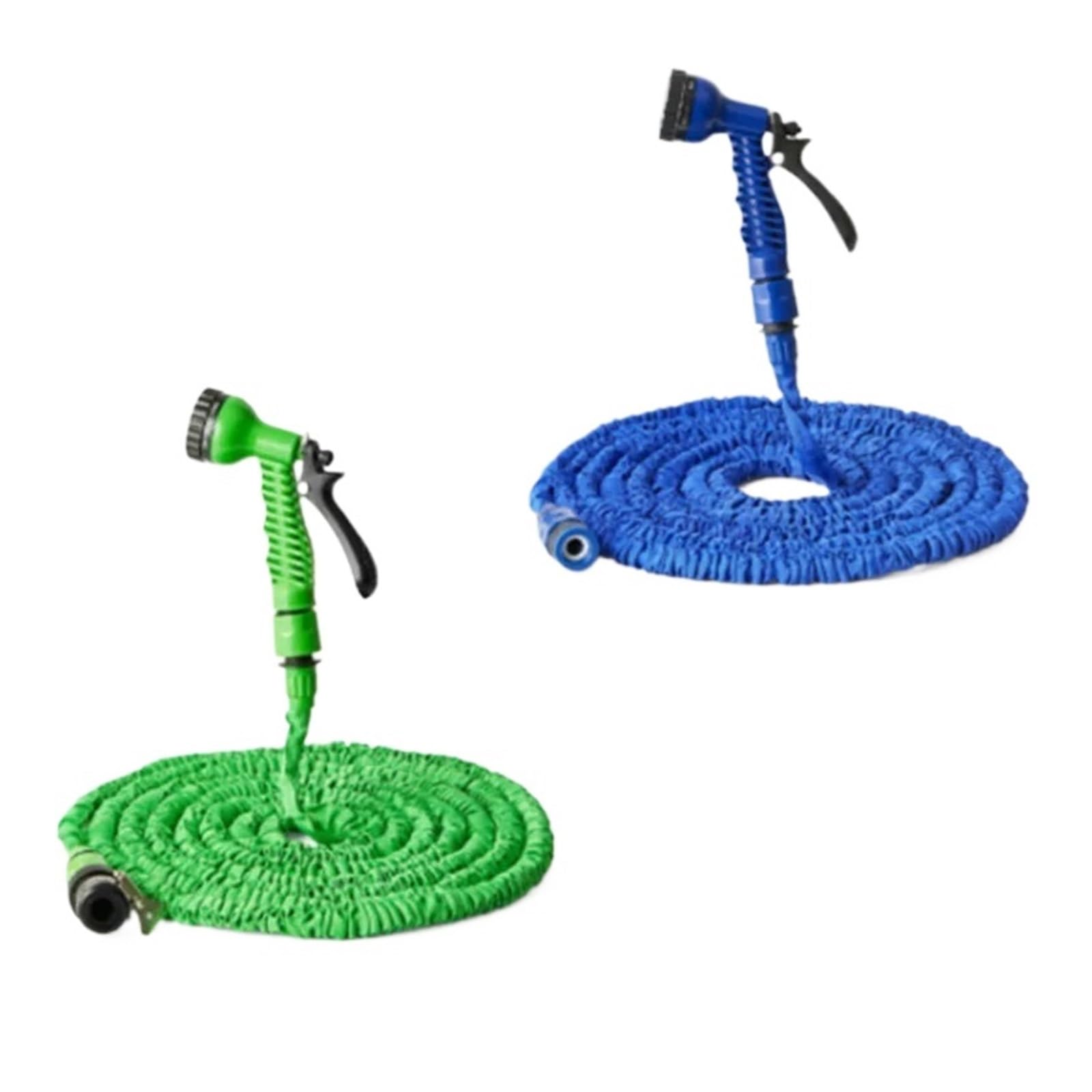 tubo da giardino, tubo di prolunga retrattile Modalità tubo da giardino Pistola ad acqua regolabile Schiuma Alta pressione Lavaggio auto Spruzzatore for fiori Strumenti di irrigazione(Green,150ft)