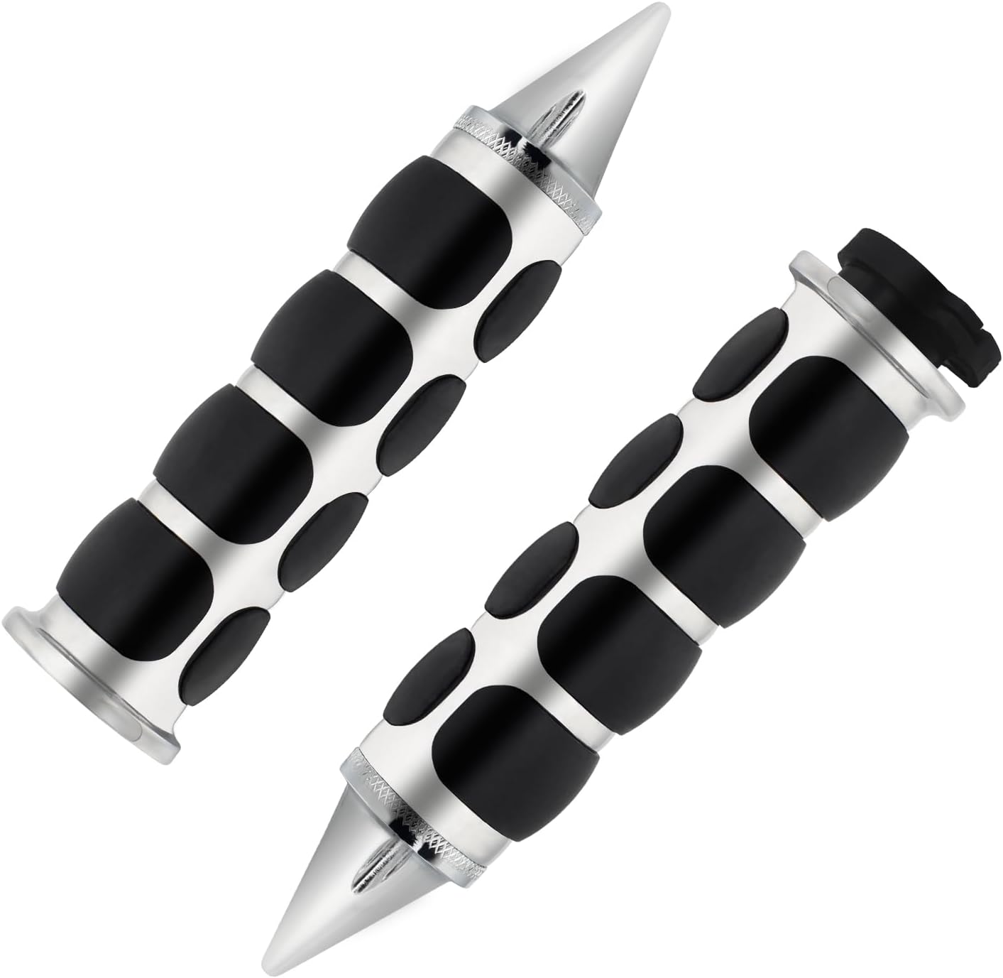 NTHREEAUTO 1" / 25mm Motorcycle Hand Grips Universal Handlebar Throttle Grip
