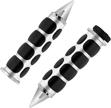 NTHREEAUTO 1" / 25mm Motorcycle Hand Grips Universal Handlebar Throttle Grip
