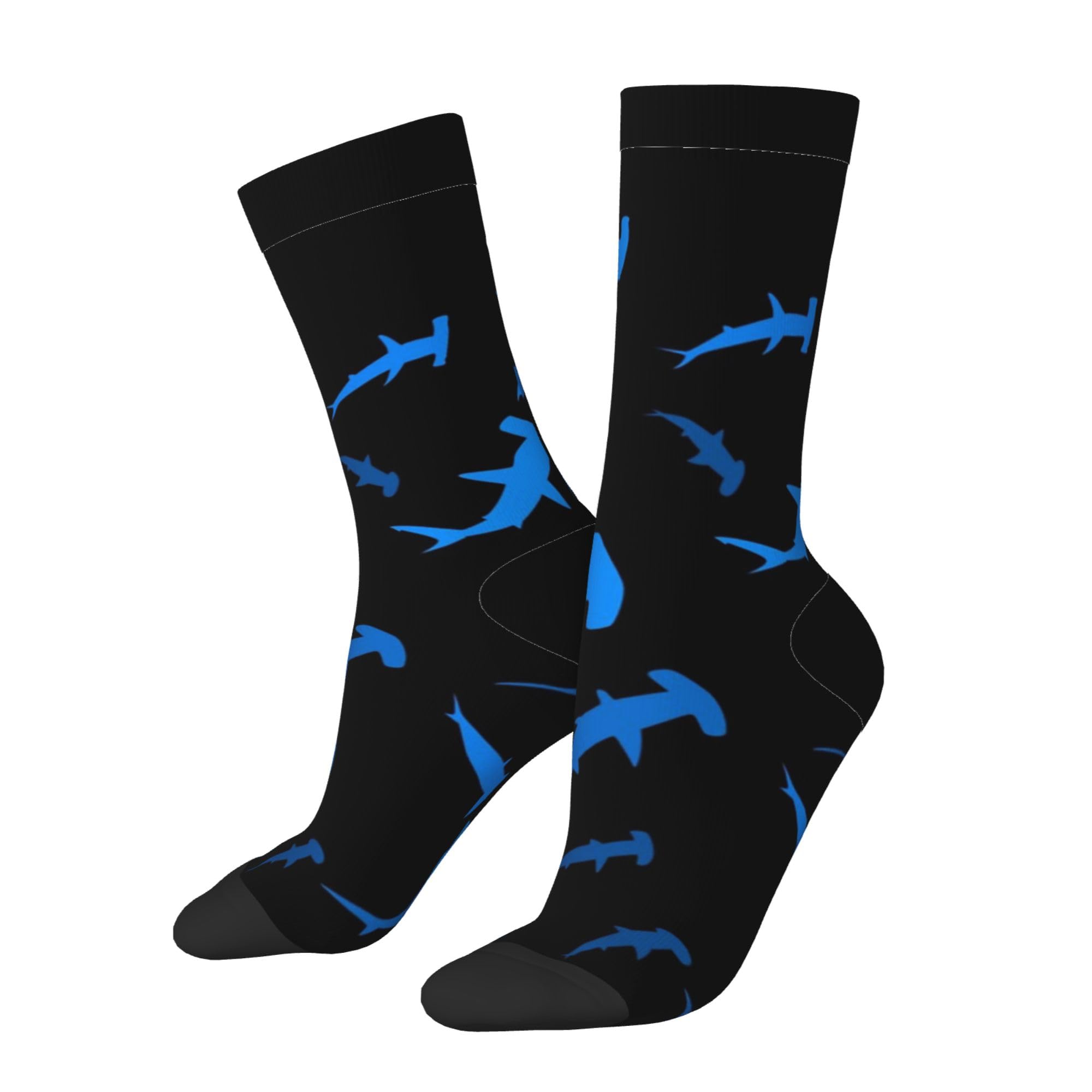 Oudrspo Funny Socks Novelty Socks hammerhead sharks Unisex Funky Socks Casual Dress Socks