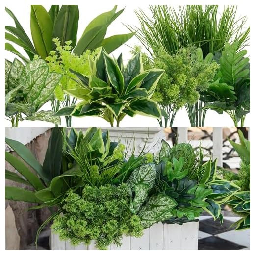 Clycaloor 18Pcs Outdoor Artificial Boxwood UV Resistant Fake Stems Plants, Faux Plastic Greenery for Indoor Outside Hanging Plants Garden Porch Window Box Home Wedding Farmhouse Décor