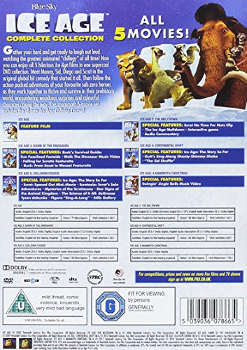 Ice Age 1-5 plus a Mammoth Christmas Box Set [DVD] [2002]