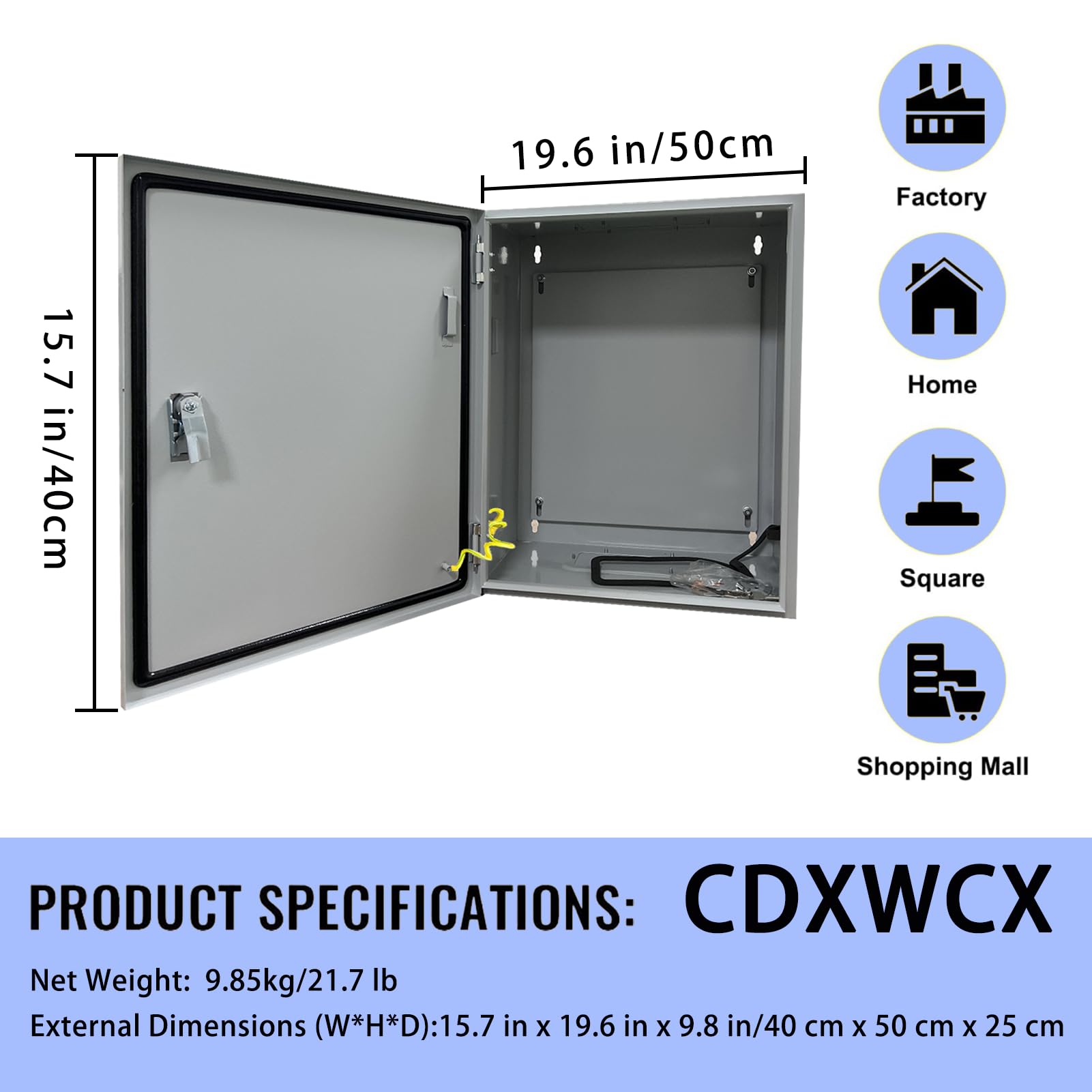 Amazon.com: NEMA 4X Steel Enclosure, 19.6 x 15.7X 9.8'' NEMA 4X