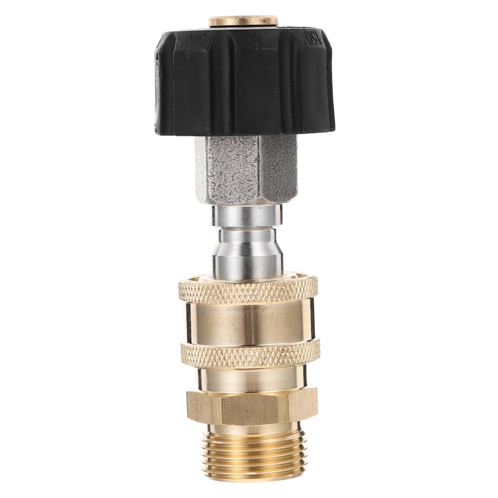 UKCOCO 5 Set Adattatore Collegare adattatori Maschio connettore del Tubo dell'idropulitrice Raccordo rapido per idropulitrice connettore rapido della rondella Ottone d'oro