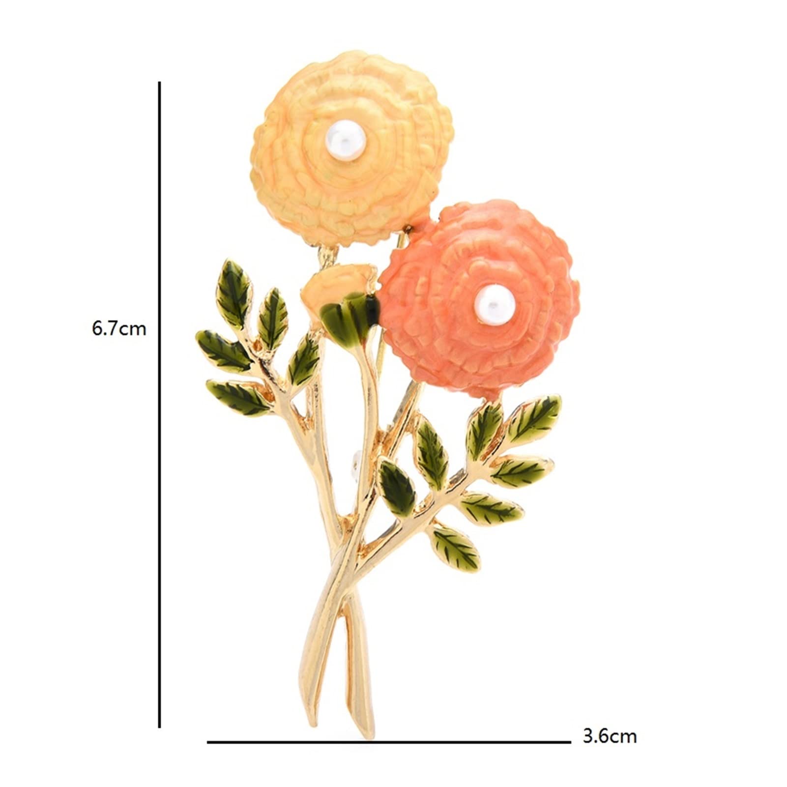 Vintage-Emaille-Blumenbroschen für Frauen, All-Match-Blumen-Party-Büro-Brosche, Geschenke