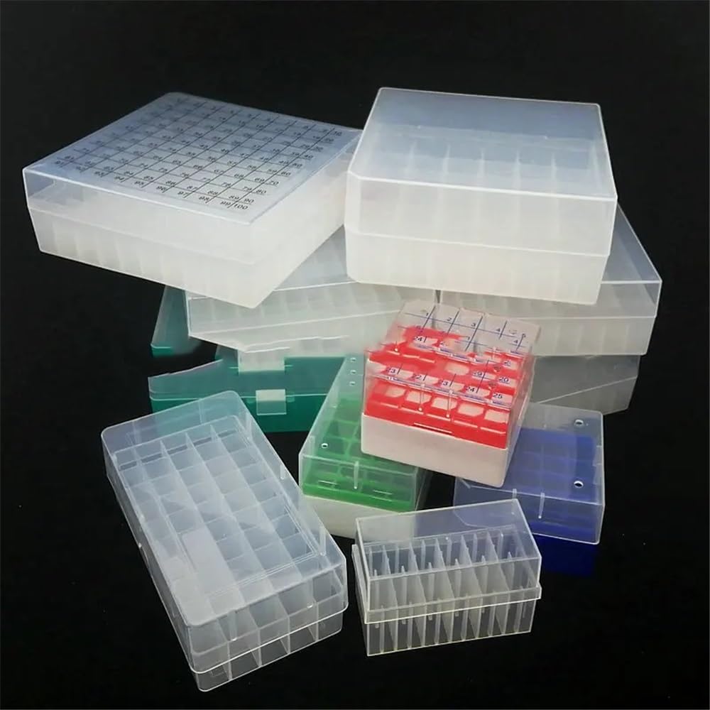 Laboratorium 12/20/25/81/100 otwór 1,8 ml pudełko z tworzywa sztucznego pudełko do przechowywania próbek z 36 otworami 5 ml (typ D 5 szt.)