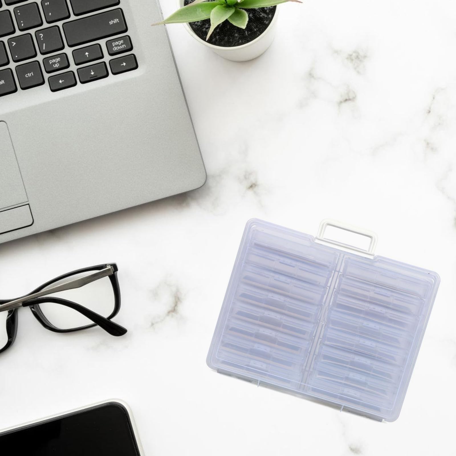 Contenedor de Almacenamiento de Transparente para fotografías, Documentos y artículos de Temporada Patrón de Seguro Fácil Acceso Contenedor de Almacenamiento de fotografías Ligero, y
