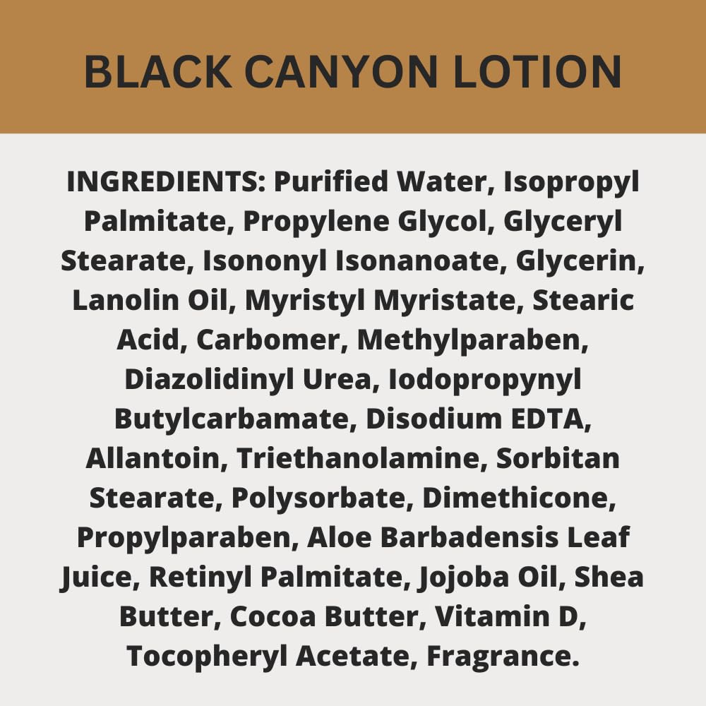 Black Canyon Cinnamon Swirl Coffee Scented Body Lotion with Lanolin and Jojoba Oil, 12 Oz