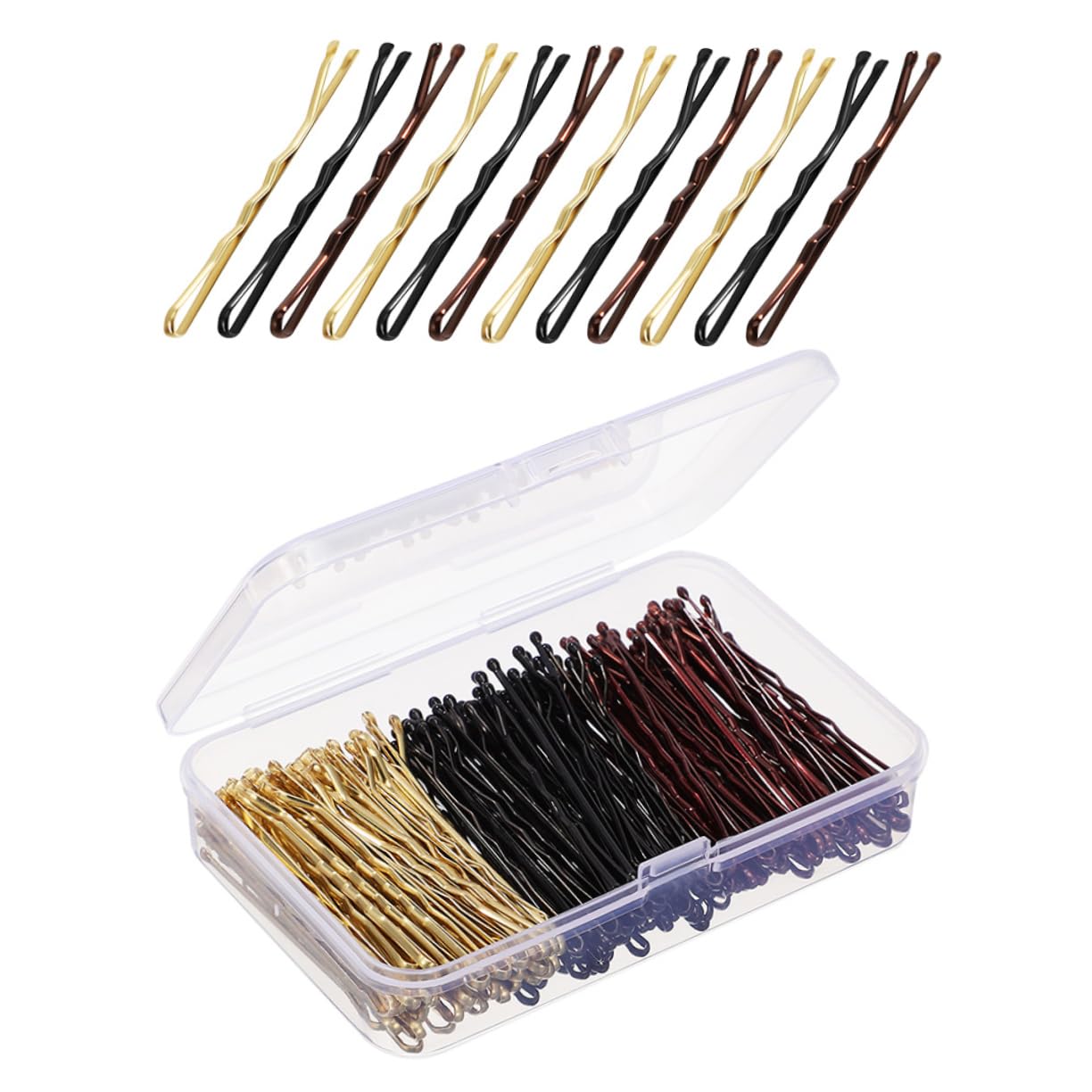 Homoyoyo 900 Piezas Pinzas Cabello Metálicas Accesorios Cabello de Mujer para Niñas con Caja de Almacenamiento para Recogidos Sueltos Peluquerías o Uso Diario