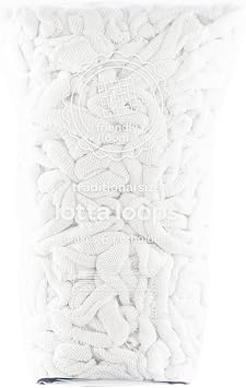 Friendly Loom | Lotta Loops - 7 Traditional-Sized White Potholder Weaving Loops | Craft 6 Cotton Potholders