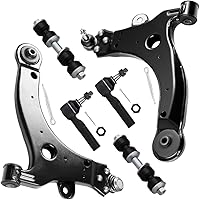 SOSOPART 6pc Front Suspension Kit: Lower Control Arms w/Ball Joints, Outer Tie Rods, Sway Bar Links for Buick Century, Chevy Impala, Pontiac Grand Prix