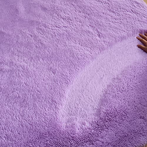 Arbosofe Purple Rug For Girls Bedroom,Fluffy Rectangle Rug 5'X7' For Kids Room,Furry Carpet For Teen Girls Room,Shaggy Rug For Nursery Room,Fuzzy Plush Rug For Dorm,Cute Room Decor For Baby #TOP5