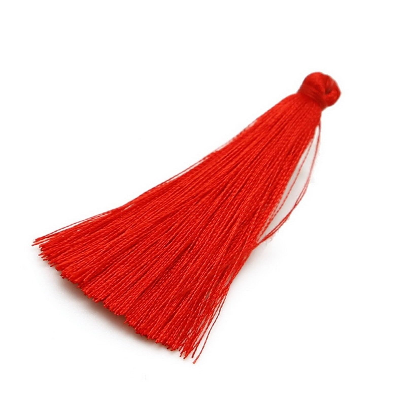 Mini Tassels for Crafts 20pcs Garment Silk Tassel Charms for Handmade Earring Jewelry DIY Clothing Sewing Accessories(Red)