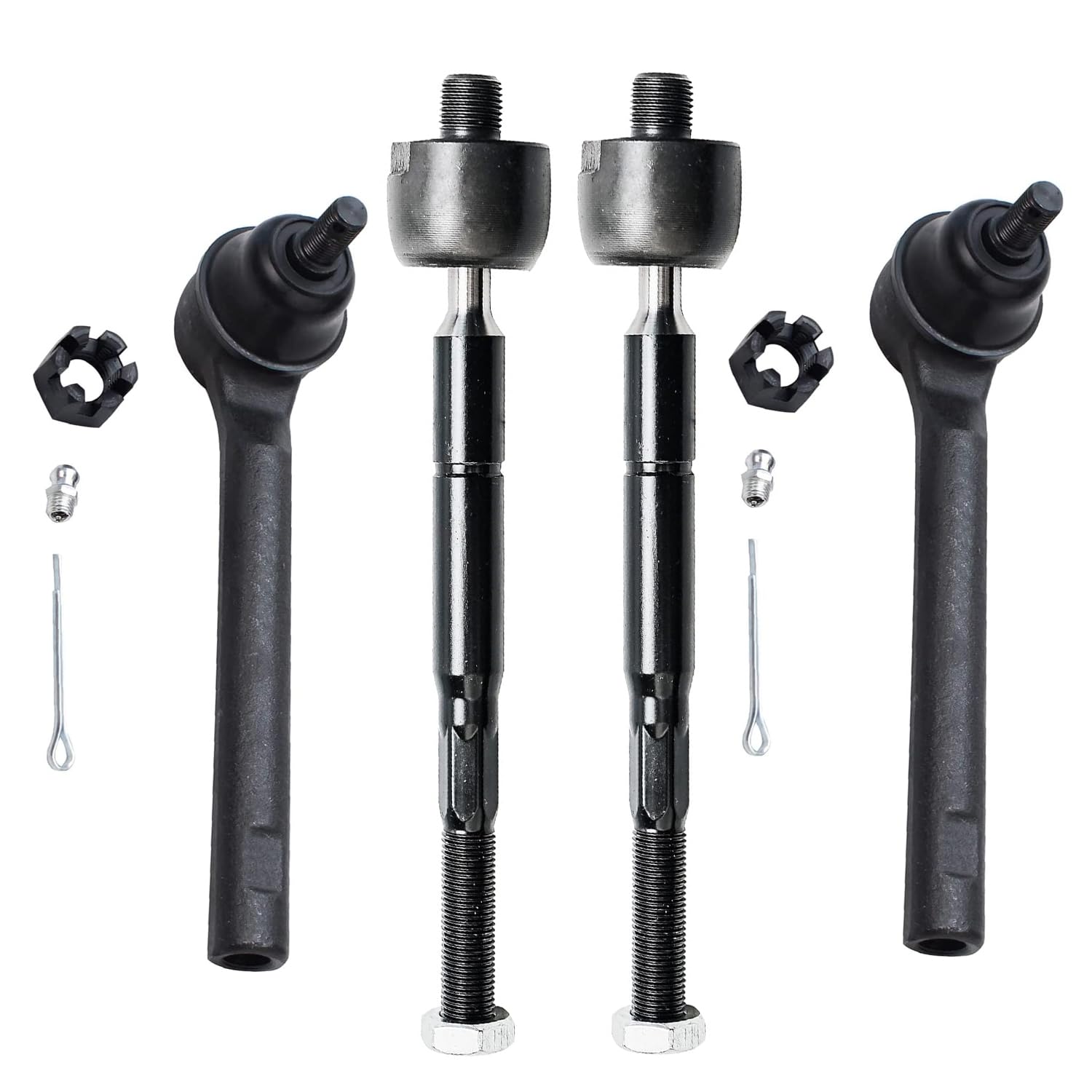 A-Premium Front Inner & Outer Tie Rod End Kit (Set Of 4) - Compatible With Honda Odyssey 1999, 2000, 2001 Models