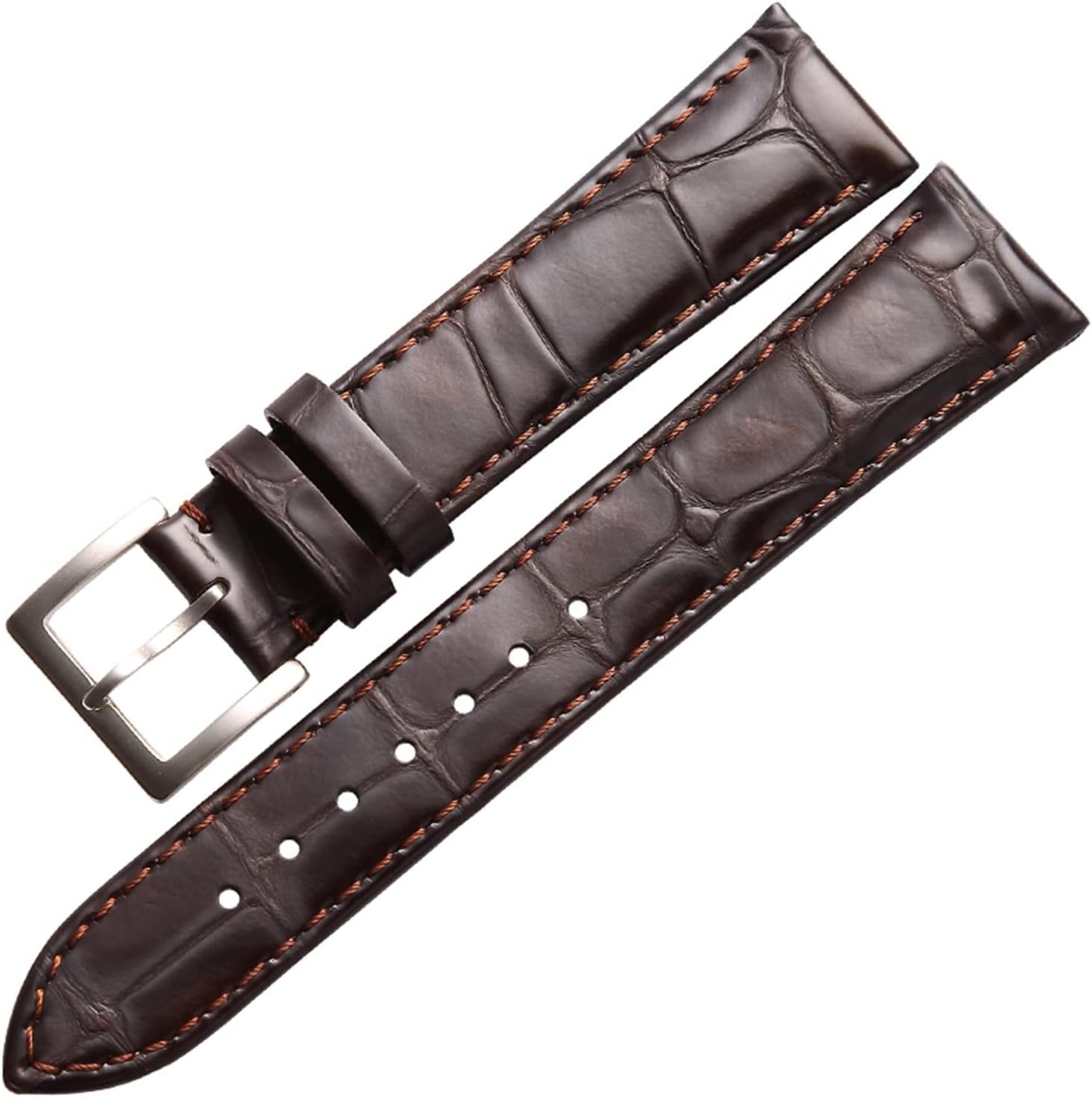 MJMT06 Genuine Leather Strap Watch Accessories Handmade Watchbands 18mm 19mm 20mm 22mm Light Brown Black Watch Bracelets Band