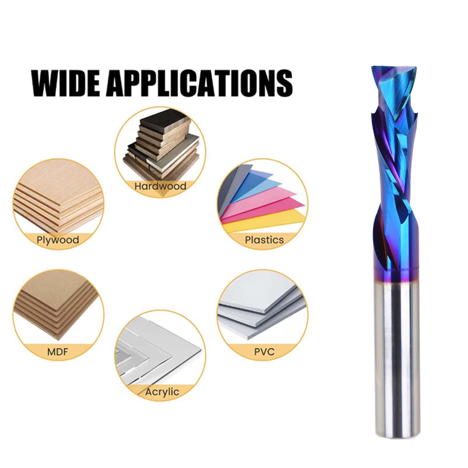 3/8 Spiral End Mill - Up & Down Cut Router Bits -3