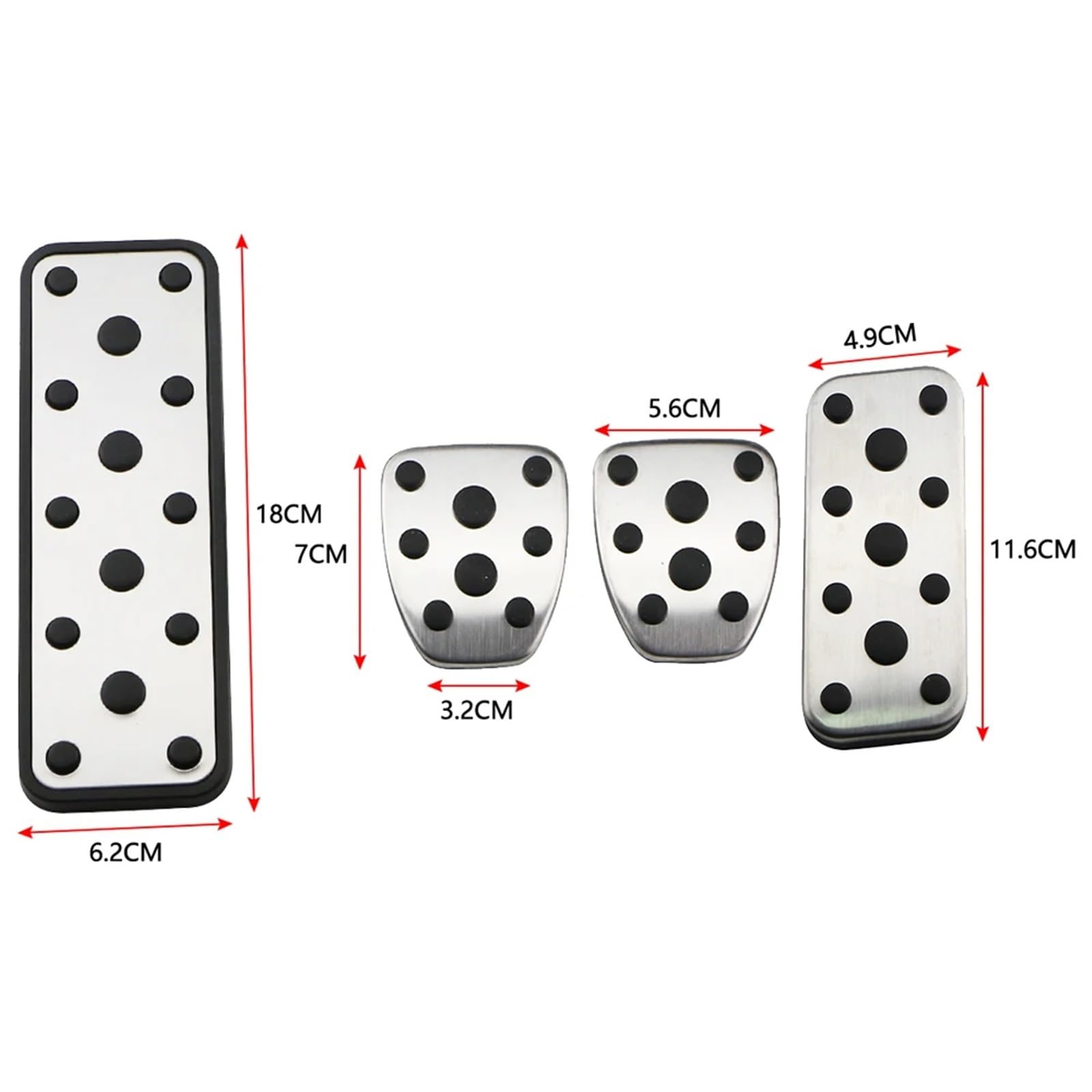 Pexorin Stainless Steel Car Foot Accelerator Fuel Brake Pedal Cover, For Subaru, For Forester, SG 2003-2005 Legacy 2004-2005 Outback 2004-2006 Clutch - View #8
