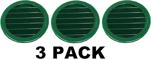 Vista 80 de 2.5 "rejilla redonda de plástico Soffit rejilla de ventilación de aire para reptiles cubierta (6, blanco)