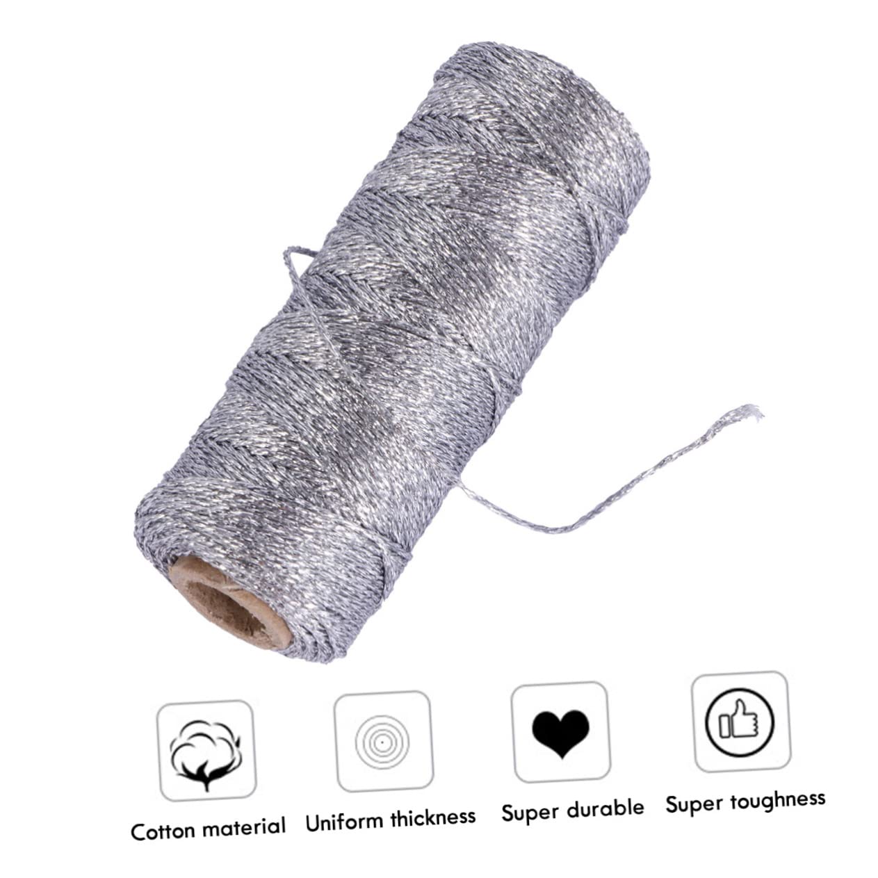 ANGIX 3er Pack Baumwollschnur – Natürliches Baumwollseil Für Makramee, Basteln, Garten, Weiß