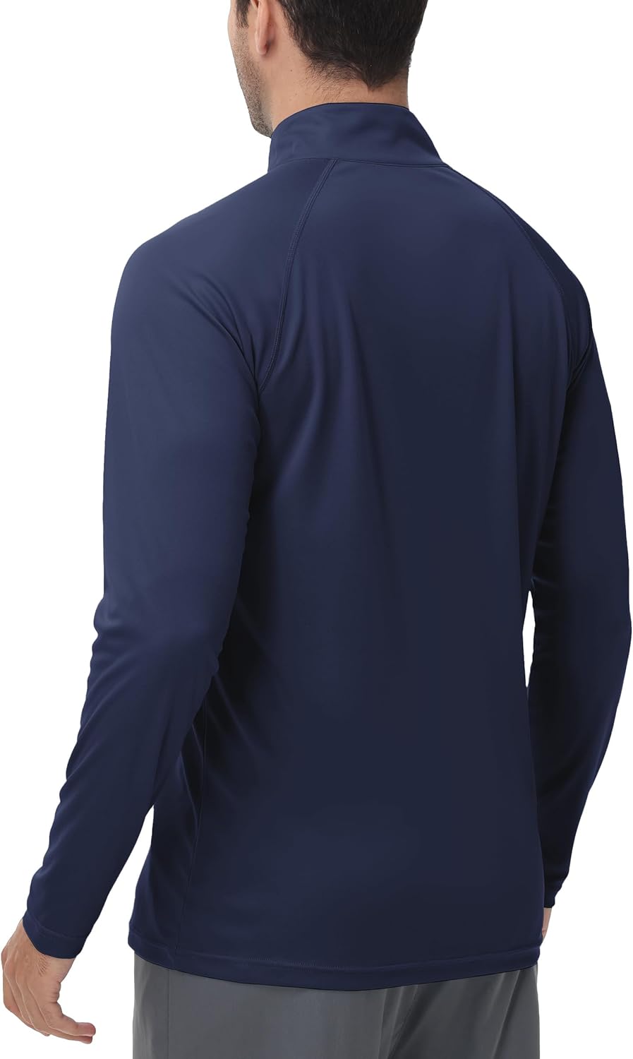 Men's UPF 50+ Sun Shirt Long Sleeve 1/4 Zip Quick Dry UV Fishing Shirt Athletic Pullover for Workout, Running, Hiking - Image 3